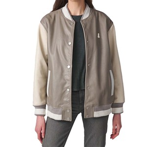 Servicio OEM ODM, Chaqueta Universitaria de Manga Larga para Mujer al por Mayor, Chaqueta Universitaria Corta de Béisbol para Mujer, Chaquetas Universitarias para Invierno - Product Image 1