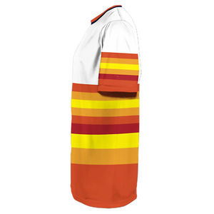 Maillot de baseball respirant 100% polyester, taille adulte, couleur unie personnalisée, uniforme d'équipe de haute qualité, col en V, impression personnalisée d'équipe - Product Image 5