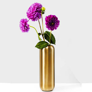 Jarrón chapado en oro brillante para decoración de Ceremonia de boda, mesa de comedor de restaurante y florero decorativo para el suelo del hogar a la venta - Product Image 3