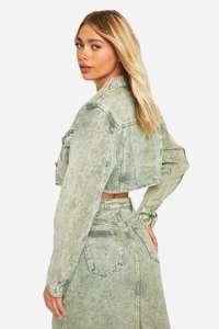 แจ็คเก็ตเดนิมทรงทรัคเกอร์สำหรับผู้หญิง แบบสั่งทำพิเศษ ลุคทำสีซีดขาดๆ  ติดกระดุม แขนยาว สไตล์สตรีทแวร์ สำหรับฤดูใบไม้ร่วงและฤดูหนาว - Product Image 2