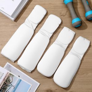 2 pares de protectores de empeine de espinilla y protectores de antebrazo de puño Protector de equipo de protección de PIE BLANCO Mangas de brazo acolchadas a mano para Sparring Mar - Product Image 3