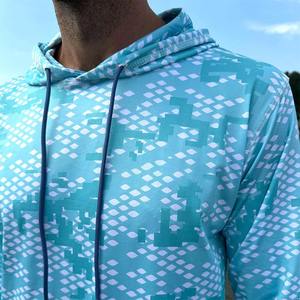 Camiseta de Pesca de Manga Larga Ligera con Sublimación Personalizada, Sudadera con Capucha de Alto Rendimiento que Absorbe la Humedad, Camuflaje, Talla Grande, Resistente a los Rayos UV - Product Image 2