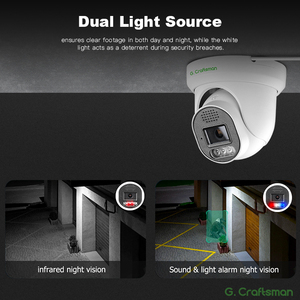 GX-DFD-M5C mới 5MP CMOS cảm biến trong nhà <span class=keywords><strong>Camera</strong></span> An Ninh kép ánh sáng nhấp nháy báo động vòng tầm nhìn ban đêm mạng <span class=keywords><strong>IP</strong></span> SD được xây dựng trong còi báo động NVR - Product Image 5