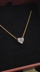14K oro sólido 1ct VS1 IGI en forma de corazón laboratorio cultivado diamante colgante collar para mujer Joyería de diamantes de lujo - Product Image 5