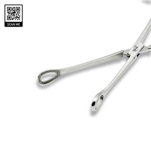 Pinzas de Esponja Foerster de Alta Calidad, Acero Inoxidable, 25 cm, Rectas, con Mordazas Dentadas, Autoclavables, Duraderas, Juego de Instrumentos Quirúrgicos con Certificación CE - Product Image 2