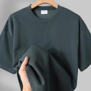 T-shirt brodé unisexe de haute qualité 100% coton Logo personnalisé hommes 300GSM coton T-shirt vierge surdimensionné pour hommes - Product Image 4