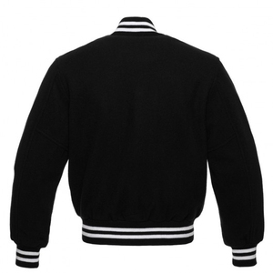Chaqueta universitaria con letras de béisbol personalizada de fabricante OEM para hombre, chaqueta de cuero de invierno de calle con bordado de chenilla de alta calidad - Product Image 2