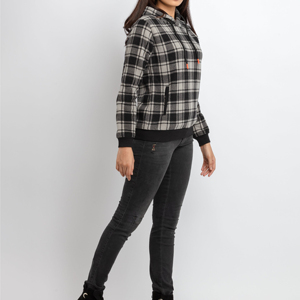 Eco-friendly Casual Streetwear Oversized <b>Drop</b>-Shoulder Breathable Windproof Waterproof Fleece Winter Hooded Women's Solid Front - Product Image 6