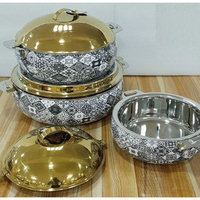 Desain terbaru baja tahan karat makanan penutup piring panci Casserole piring dekorasi meja makanan hangat Display piring harga rendah
