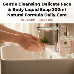 Private Label Italy RedMoringa's Gentle 300ml Daily Care Liquid <b>Soap</b> for Face & Body Natural Formula with OEM - Product Image 2