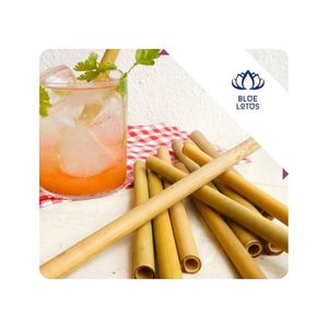 BEST SELLER bamboo <b>straw</b> for drinking juice smoothies party events cafe daily sipping <b>reusable</b> use Vietnam - Product Image 1
