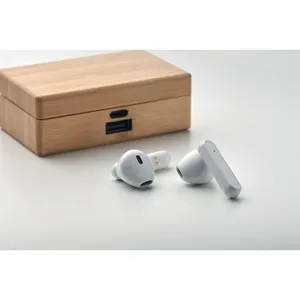 OREBAM Auricolari TWS in Bambù, Gadget USB Ecologico Promozionale - Product Image 1
