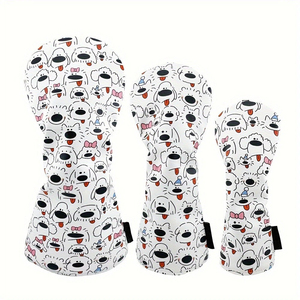First Fitness Top Ranking Custom PU Leather Sherpa Driver <b>Golf</b> Headcover Barrel Shape with Embroidery High Ranking Head Covers - Product Image 1