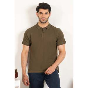 AUSTIN Men's Summer for Polo T-<b>Shirt</b> 100% Polyester Breathable Dark-Colored Solid Pattern <b>Waffle</b> Knitted Short Length Xl 6xl - Product Image 1