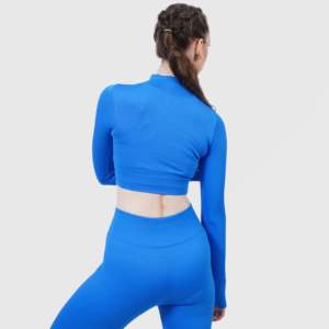 Top Deportivo Corto Azul con Tiras Acanaladas, Talla XL, Sujetador Deportivo Ajustable con Relleno, Top de Yoga con Forro de Spandex Suave, Ropa Deportiva Estampada - Product Image 2