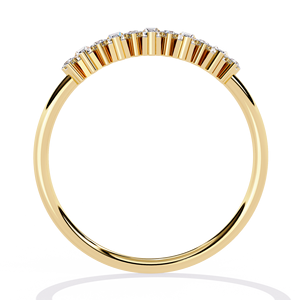 แหวนเพชรทองคำแท้ 14K 18K สีเหลือง ทรง Eternity คุณภาพ VVS VS ทรงบาแก็ตต์ ดีไซน์หรูหรา งานจิวเวลรี่ชั้นดี - Product Image 6