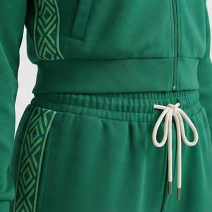 ชุดเซ็ตแทรคสูทผู้หญิง 2 ชิ้น เสื้อแจ็คเก็ตครอปซิปผ้าฝ้ายพรีเมียม 100% สำหรับฤดูหนาว กางเกงทรงหลวม แฟชั่นสตรีทแวร์มีฮู้ด - Product Image 5