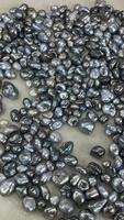 Perles Keshi noires de la mer de Tahiti naturelles de forme inégale naturelles sans perles en vrac non percées produit en vrac