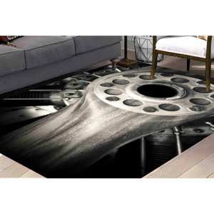 Tapis à motif d'hélice d'avion, Tapis d'avion, Tapis imprimé, Tapis antidérapant, Tapis en velours - Product Image 4