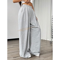 Pantalons de survêtement pour femmes, coupe large, taille haute, ample, élastique, surdimensionné, athlétique, jogging, coupe ample, streetwear