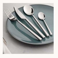 Servidor de ensalada con mango martillado redondo de latón, cabezas plateadas de acero inoxidable, cuchara para ensalada, tenedor para ensalada, cocina, Apto para lavavajillas