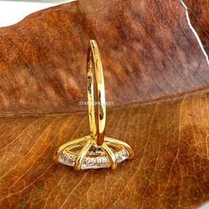 14K Or Massif 2.50 Ct CVD Marquise Cut IGI Certifié Diamant Solitaire Hidden Halo Bague de Fiançailles. - Product Image 5