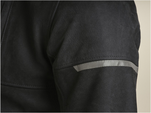 Bm Furka Homme Noir Motorrad Classique/Roadster Heritage/Urban Nubuck Cuir de vachette Moto Street Riding/Racing Veste CE - Product Image 4