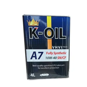 Aceite lubricante K-Oil A7 de Corea SAE 10W40 API SN/CF Motor de aceite estándar a buen precio para máquinas industriales