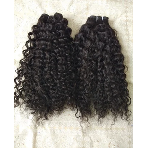 Paquetes de cabello rizado humano indio sin procesar | Extensiones de tejido de cabello virgen Remy negro natural | Suministro a granel al por mayor - Product Image 3