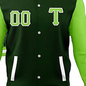 Hiver Automne Vestes universitaires Letterman de haute qualité pour femmes Manteaux d'hiver à manches longues Bomber en cuir Vestes universitaires personnalisées - Product Image 3