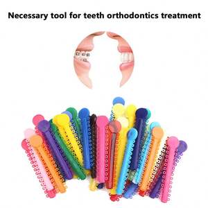 Legatura elastica di colore scuro ortodontico dentale per la cura dei denti orali - Product Image 5