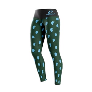 New Style Mid Waist Spandex/Polyester Yoga Leggings Women Seamed Quick Dry Heat-Transfer Printed Solid Mesh <b>Ankle</b>-Length Gym - Product Image 1