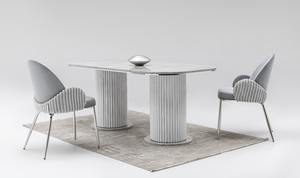 Ensemble de salle à manger convertible en acier inoxydable avec design moderne pour meubles de maison, appartement, hôtel et villa - Product Image 3