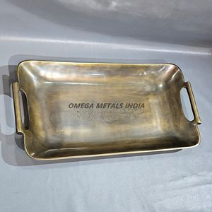 Sleek Silver Rectangular Serving Tray With Polished Finish Ideal for Presenting Snacks and Elegant Decor - Product Image 5