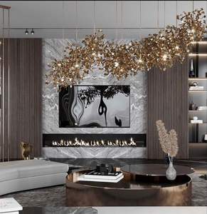 ตกแต่งที่อยู่อาศัยการออกแบบ Nique ห้องนั่งเล่นห้องรับประทานอาหารที่ทันสมัยนำแสงจี้ - Product Image 4