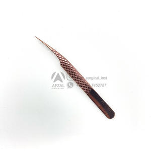 Pince à épiler droite mince de marque privée avec emballage personnalisé avec pointe de nez d'aiguille pointue maigre de précision pour les outils de beauté d'extension de cils - Product Image 2