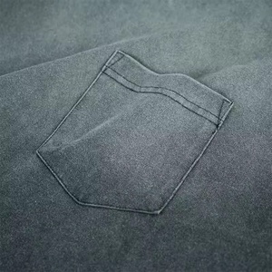 T-shirt unisexe personnalisé en coton tricoté 100 % doux, décontracté et oversize, style urbain, séchage rapide, respirant, conception OEM en gros avec poche - Product Image 6