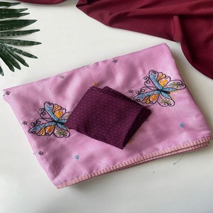 Dernière collection de soie Kota avec broderie Saree Fabricant et fournisseur de Surat au taux le plus bas - Product Image 1