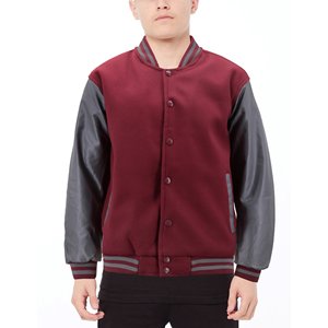 Customizable High Quality Men's Varsity Jackets Classic Button Fleece Ribbed Collar Winter OEM High-Breathable <b>Stand</b> Out Jacket - Product Image 5