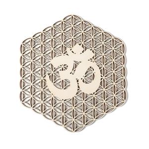 Decoración de pared de madera hecha a medida con arte de mandala para oficina y hogar con personalización de color Diseño OEM con acentos decorativos - Product Image 2