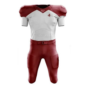 Uniforme de football américain sur mesure pour hommes, de haute qualité, respirant, à manches courtes, 100% polyester, 300g, personnalisable, toutes saisons - Product Image 1
