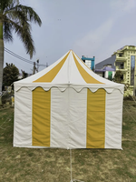 Tente carrée médiévale haut de gamme 4x4 mètres, une chambre, en toile de coton durable, quatre saisons, pour reconstitution historique, foire, camping, imperméable 425