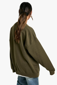 Sudadera de Invierno Personalizada para Mujer, Tejida en Poliéster/Algodón, Bordado Personalizado en la Parte Delantera, Alta Calidad, Hombros Caídos, Estilo Casual - Product Image 3