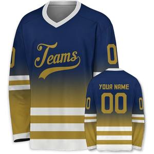 Camisetas de hockey sobre hielo personalizadas OEM al por mayor Elite Edition sublimación Pro Fit tela duradera de secado rápido que absorbe la humedad ropa de equipo - Product Image 4