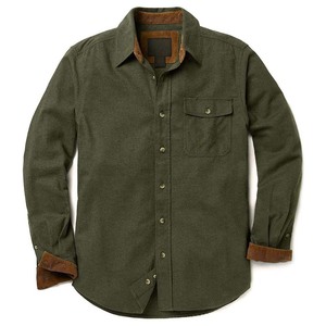 Camisa de franela clásica para hombre, botón de otoño, ajuste Regular, manga larga, elegante y cómoda para un aspecto informal e inteligente, teñido de hilo - Product Image 6