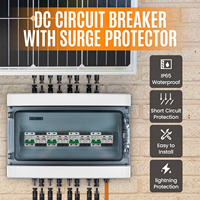 Boîtier de Combinaison Solaire Photovoltaïque 1000V CC 4 Chaînes 4 Entrées 4 Sorties IP65 Étanche avec Disjoncteur 40A et Protection Contre les Surtensions 20-40kA