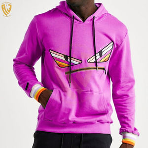 เสื้อมีฮู้ดปักลายสำหรับผู้ชายน้ำหนักเบาเสื้อฮู้ดปักลายผ้าฝ้าย100% - Product Image 4