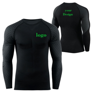 <b>Compression</b> Gym <b>Shirts</b> Long Sleeve Custom Bjj Rashguard Mma Sublimated Mens Rash Guard - Product Image 6