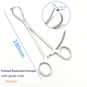 Pince de réduction pointue trou de guidage pince de réduction osseuse manuel allemand en acier inoxydable CE ISO approuvé vétérinaire orthopédique - Product Image 1