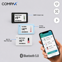 COMPAX 1,54 inch E-Paper Elektronisch Schaplabel Digitaal Prijskaartje IP65 Klasse Text Display voor Apotheek, Ondersteunt Proefbestelling